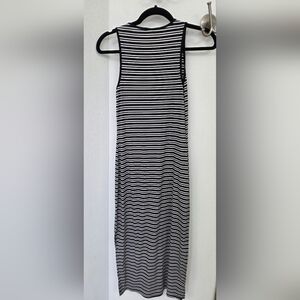 Black and White Striped Women's Dress
